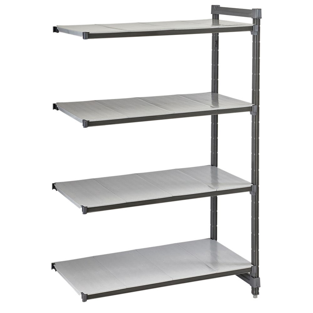 144-CBA243672S4580 36" NSF 4-Tier Heavy-Duty Plastic Shelving Unit - Camshelving® Basics Plu...