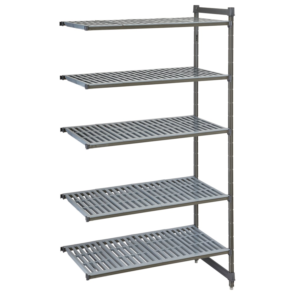 144-CBA243672V5580 36" NSF 5-Tier Heavy-Duty Plastic Shelving Unit - Camshelving® Basics Plu...