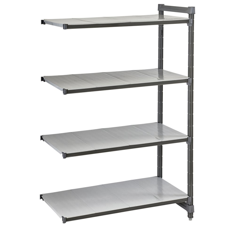 144-CBA243664S4580 36" NSF 4-Tier Heavy-Duty Plastic Shelving Unit - Camshelving® Basics Plu...
