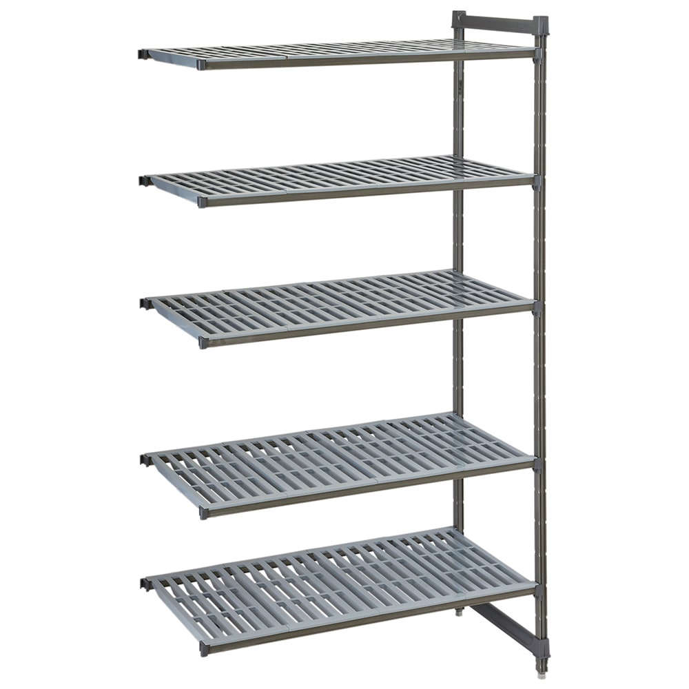 144-CBA243064V5580 30" NSF 5-Tier Heavy-Duty Plastic Shelving Unit - Camshelving® Basics Plu...