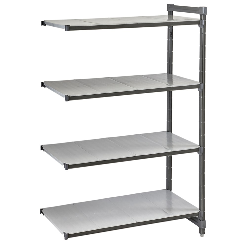 144-CBA244872S4580 48" NSF 4-Tier Heavy-Duty Plastic Shelving Unit - Camshelving® Basics Plu...