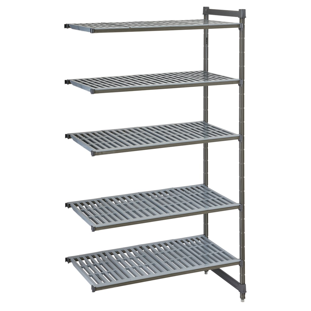 144-CBA244272V5580 42" NSF 5-Tier Heavy-Duty Plastic Shelving Unit - Camshelving® Basics Plu...