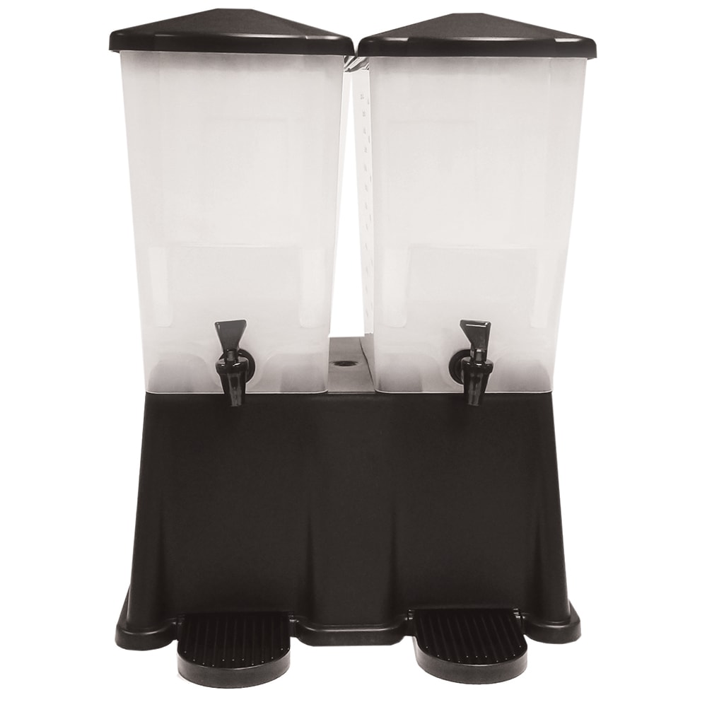 229-TW53DP 6 gal Double Beverage Dispenser - Plastic, Black