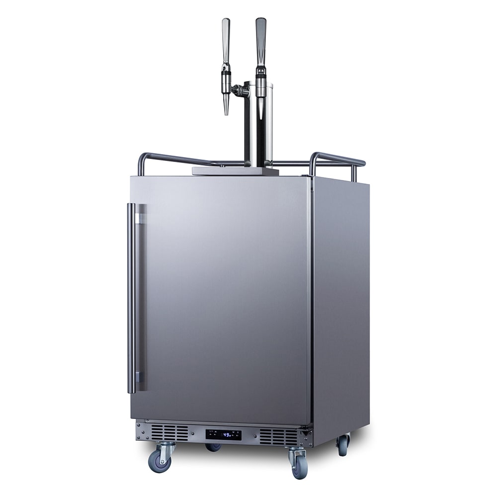 162-SBC682NCFTWIN 24" Draft Nitro Cold Brew Dispenser w/ (3) 1/6 Keg Capacity - (1) Column &...