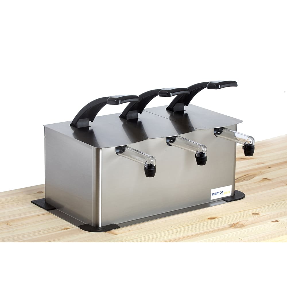 128-10970 Drop In Condiment Dispenser w/ (5) Pumps - For 1 1/2 gal (6 qt) Pouches, Stainless Stee...