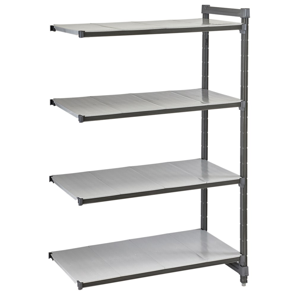144-CBA244884S4580 48" NSF 4-Tier Heavy-Duty Plastic Shelving Unit - Camshelving® Basics Plu...