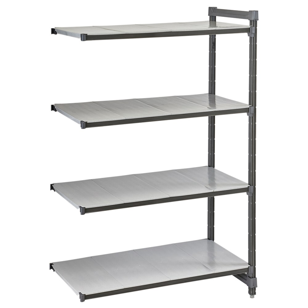 144-CBA245464S4580 54" NSF 4-Tier Heavy-Duty Plastic Shelving Unit - Camshelving® Basics Plu...