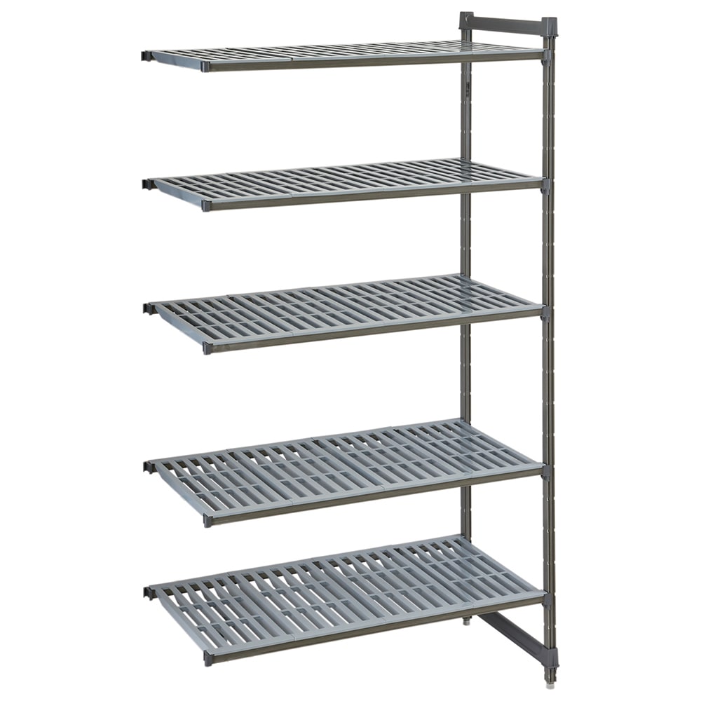 144-CBA245472V5580 54" NSF 5-Tier Heavy-Duty Plastic Shelving Unit - Camshelving® Basics Plu...