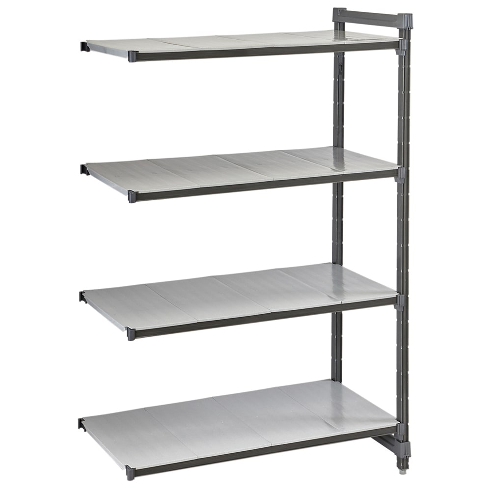 144-CBA245484S4580 54" NSF 4-Tier Heavy-Duty Plastic Shelving Unit - Camshelving® Basics Plu...