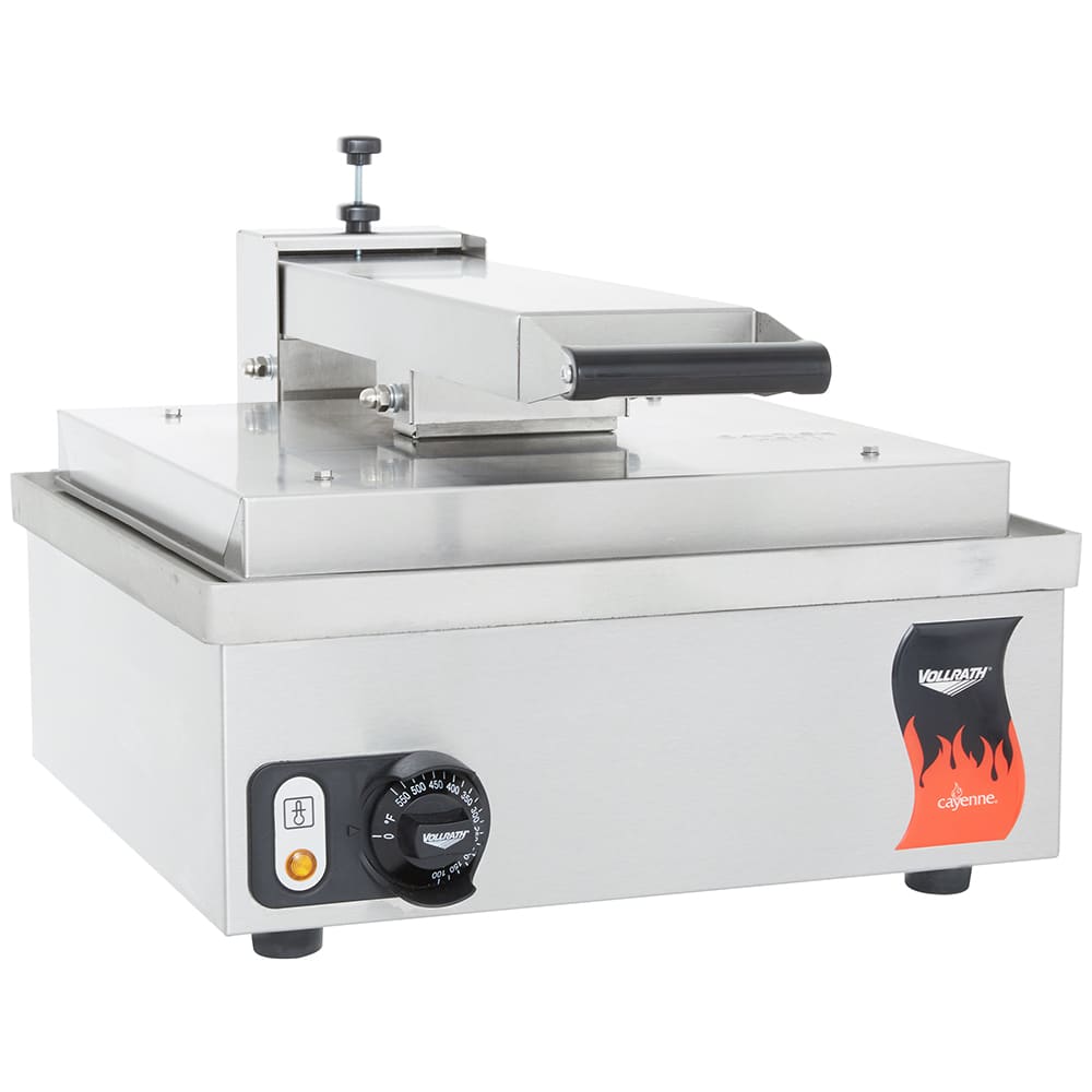 175-40793 Single Commercial Panini Press w/ Aluminum Smooth Plates, 120v