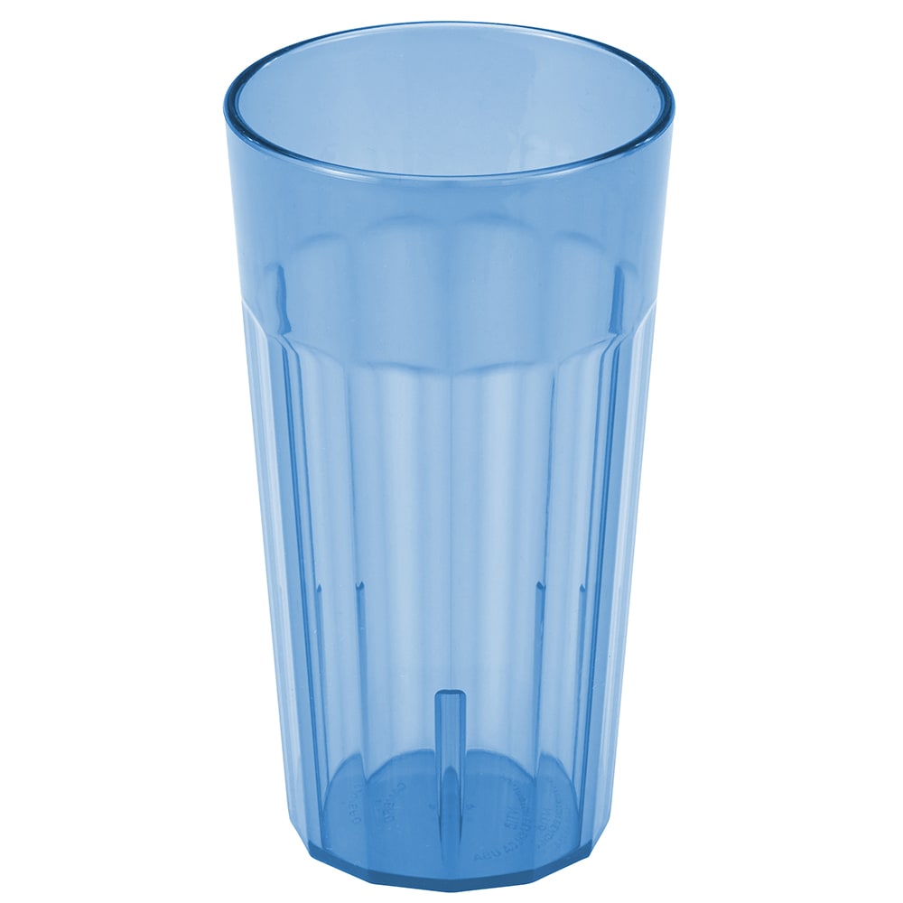 144-NT20401 22 oz Slate Blue Fluted Plastic Tumbler