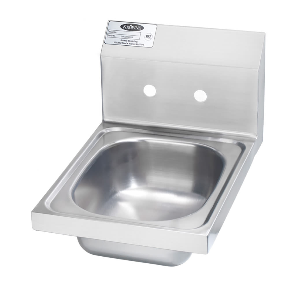 381-HS9LF Wall Mount Commercial Hand Sink w/ 9 3/4"L x 11 3/4"W x 5"D Bowl