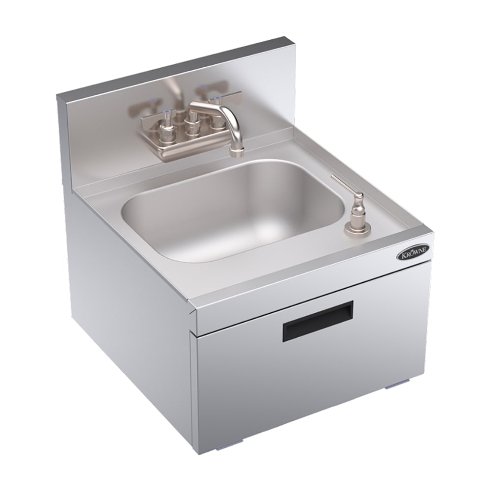 381-KR1818WST Commercial Hand Sink w/ 14"L x 10"W x 7"D Bowl, Soap Dispenser