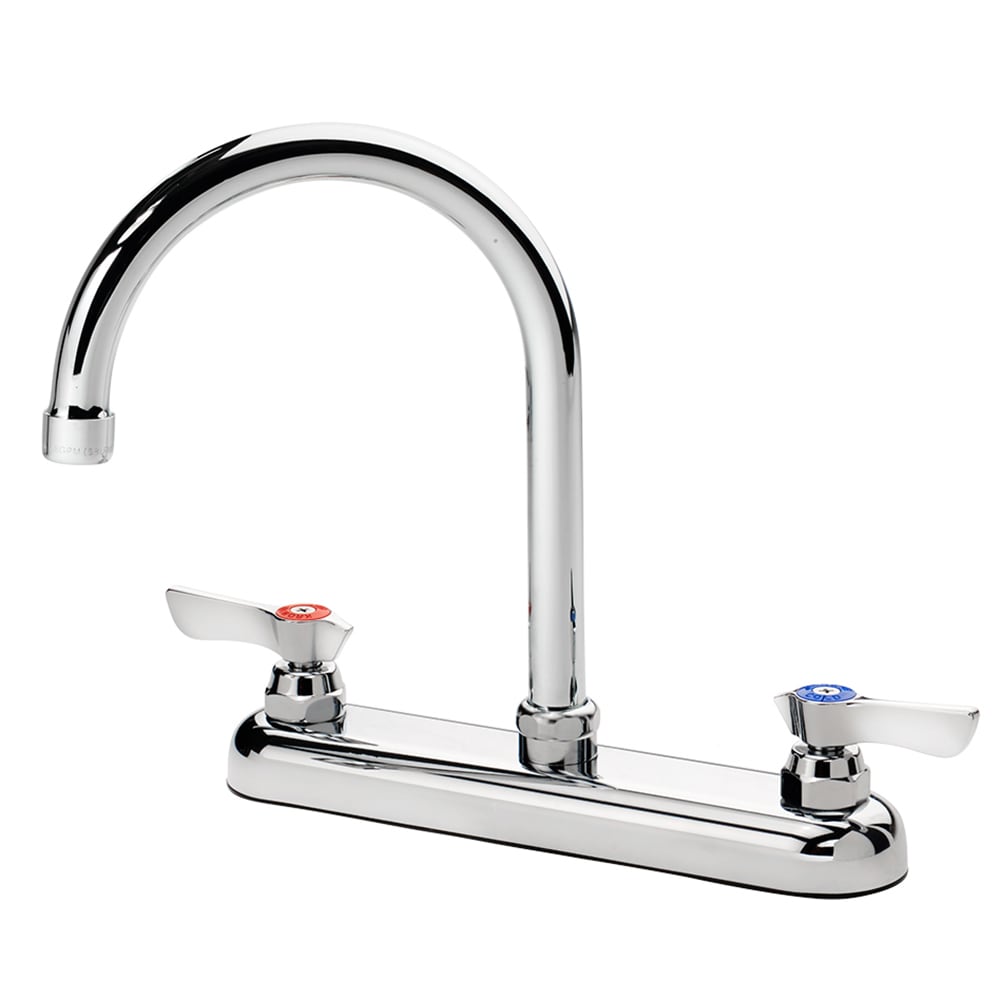 381-13801L Deck Mount Faucet - 6" Gooseneck Spout, 8" Centers