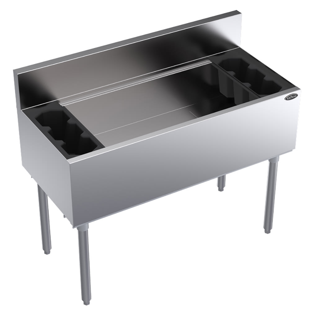 381-KR1842 42" Royal Series Cocktail Station w/ 129 lb Ice Bin, Stainless Steel