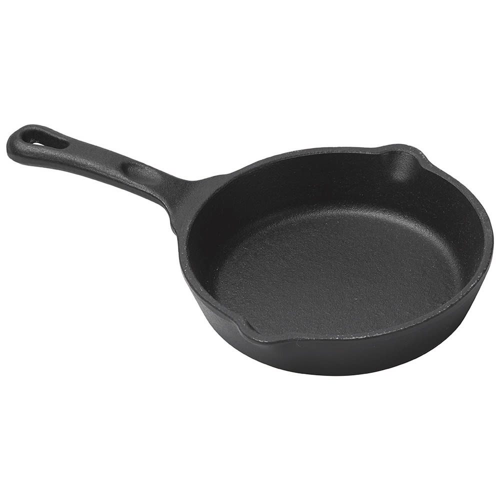 080-CAST5 4 7/8" Round Mini Induction Skillet, Cast Iron, Matte Black Enamel