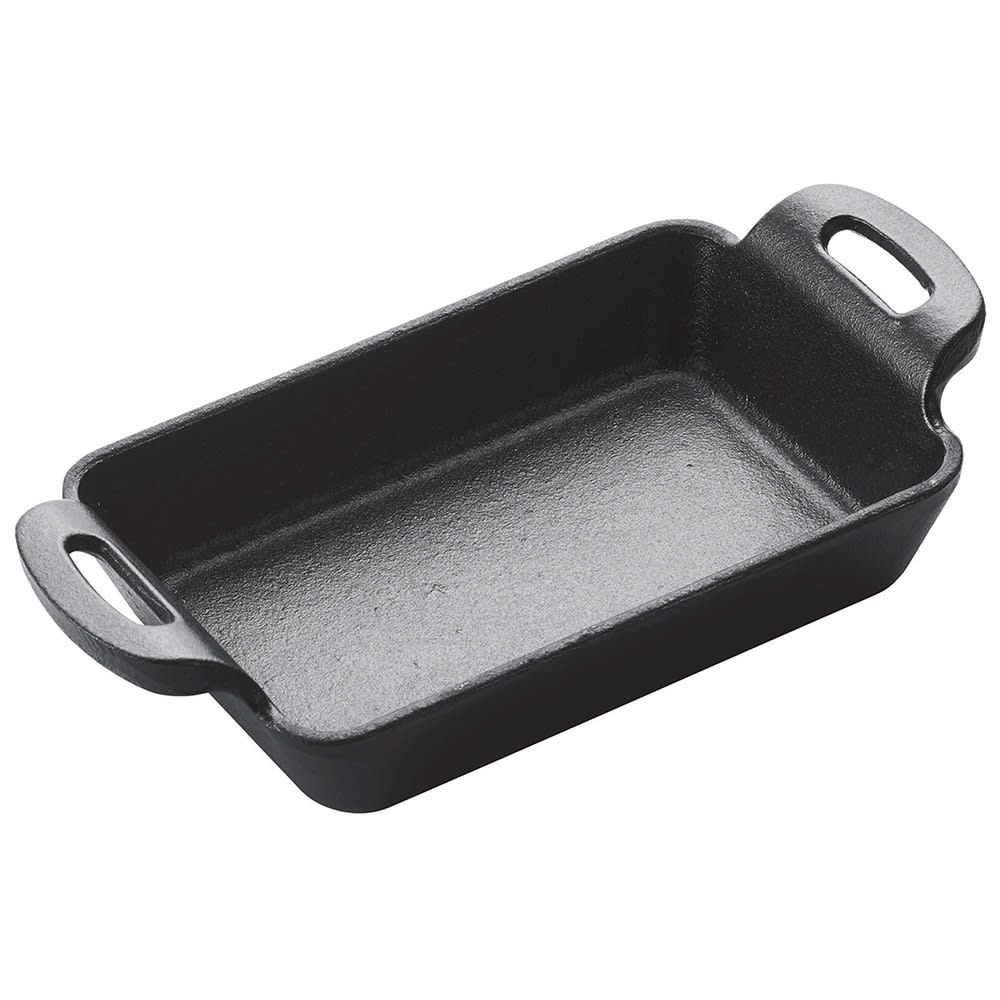 080-CASM5RT Rectangular Mini Induction Server - 5 7/8" x 4 1/8", Cast Iron, Matte Black...