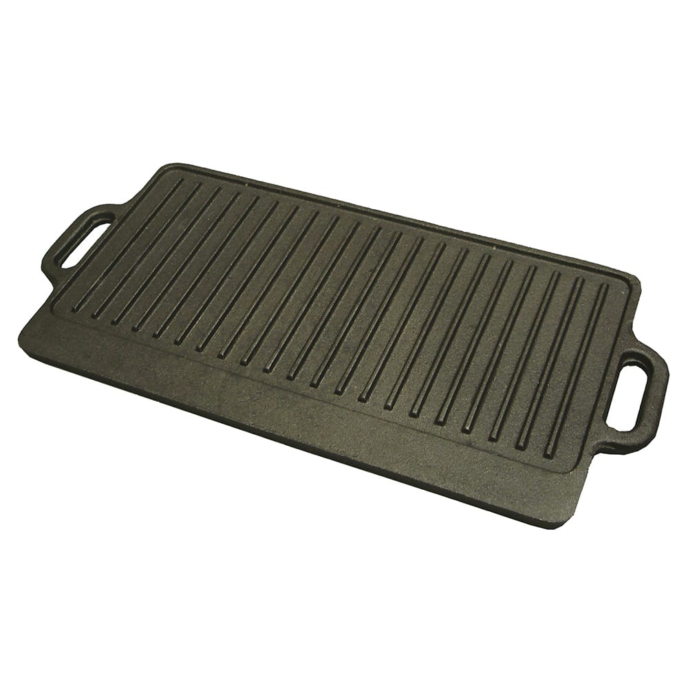 080-IGD2095 Rectangular Pre Seasoned Cast Iron Griddle - 20" x 9 1/2"