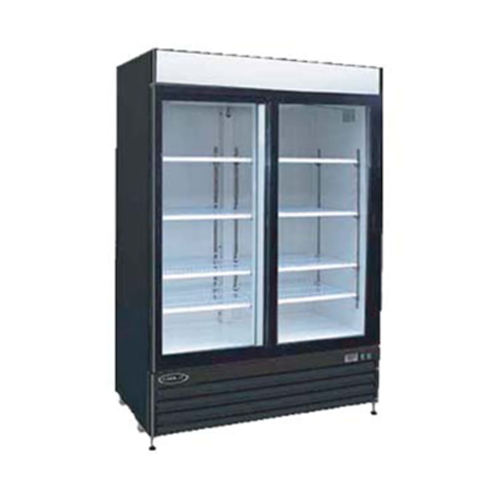 Kool-It KSM-42 52 2/5" Two Section Glass Door Merchandiser - (2) Sliding Doors, 115v