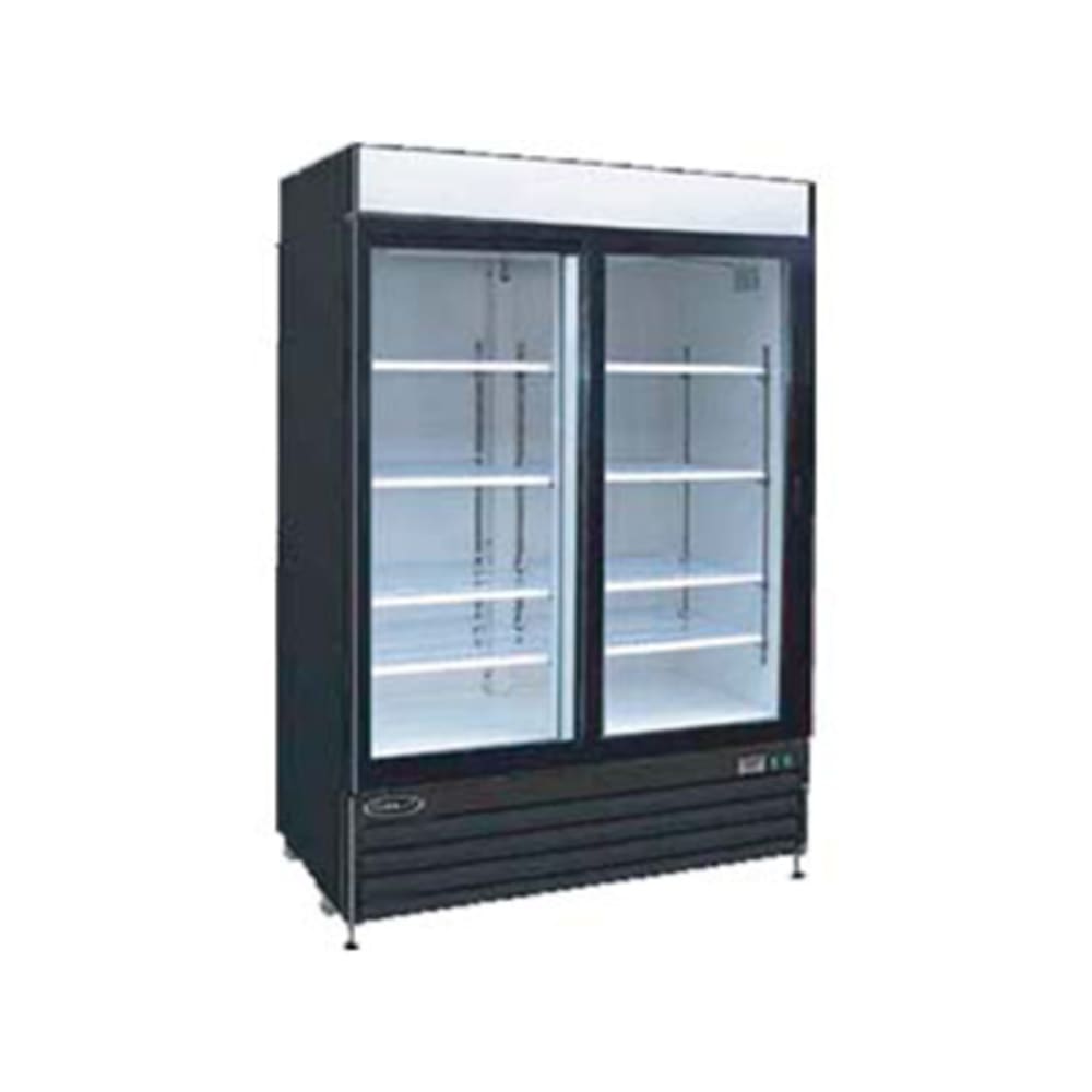 Kool-It KSM-36 44 1/2" Two Section Glass Door Merchandiser - (2) Sliding Doors, 115v