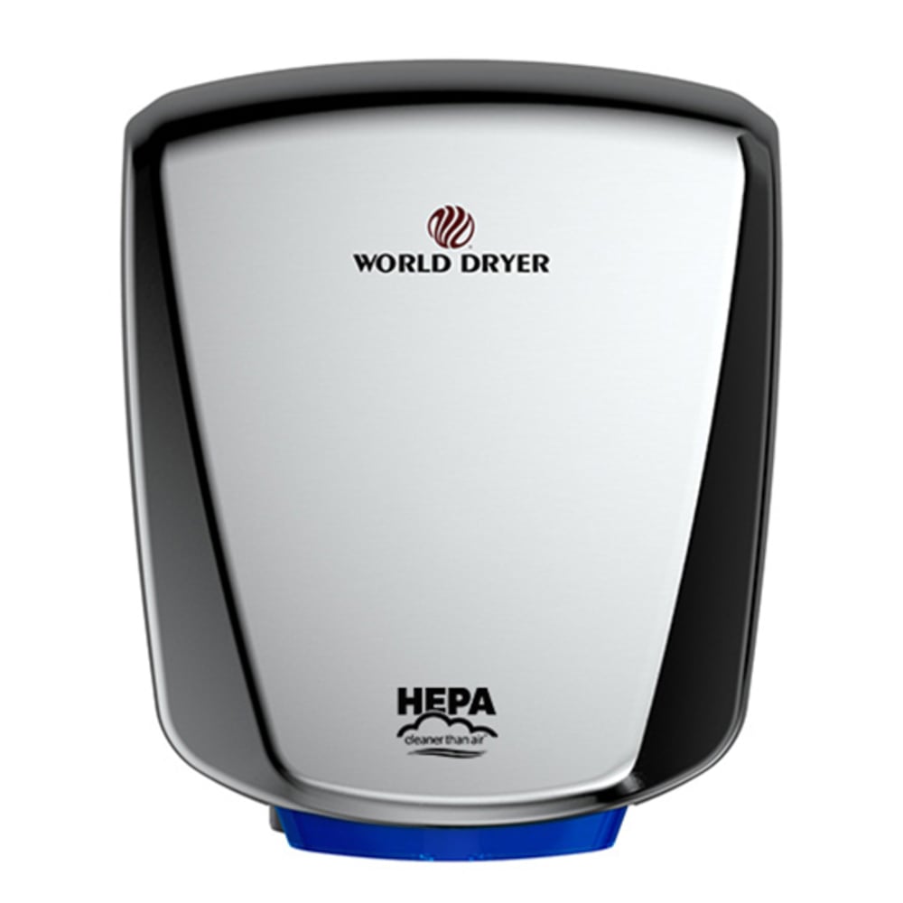World Dryer Q-972A2 Automatic Hand Dryer w/ 12 Second Dry Time - Polished Stainless, 120v/208-240v/277v/1ph