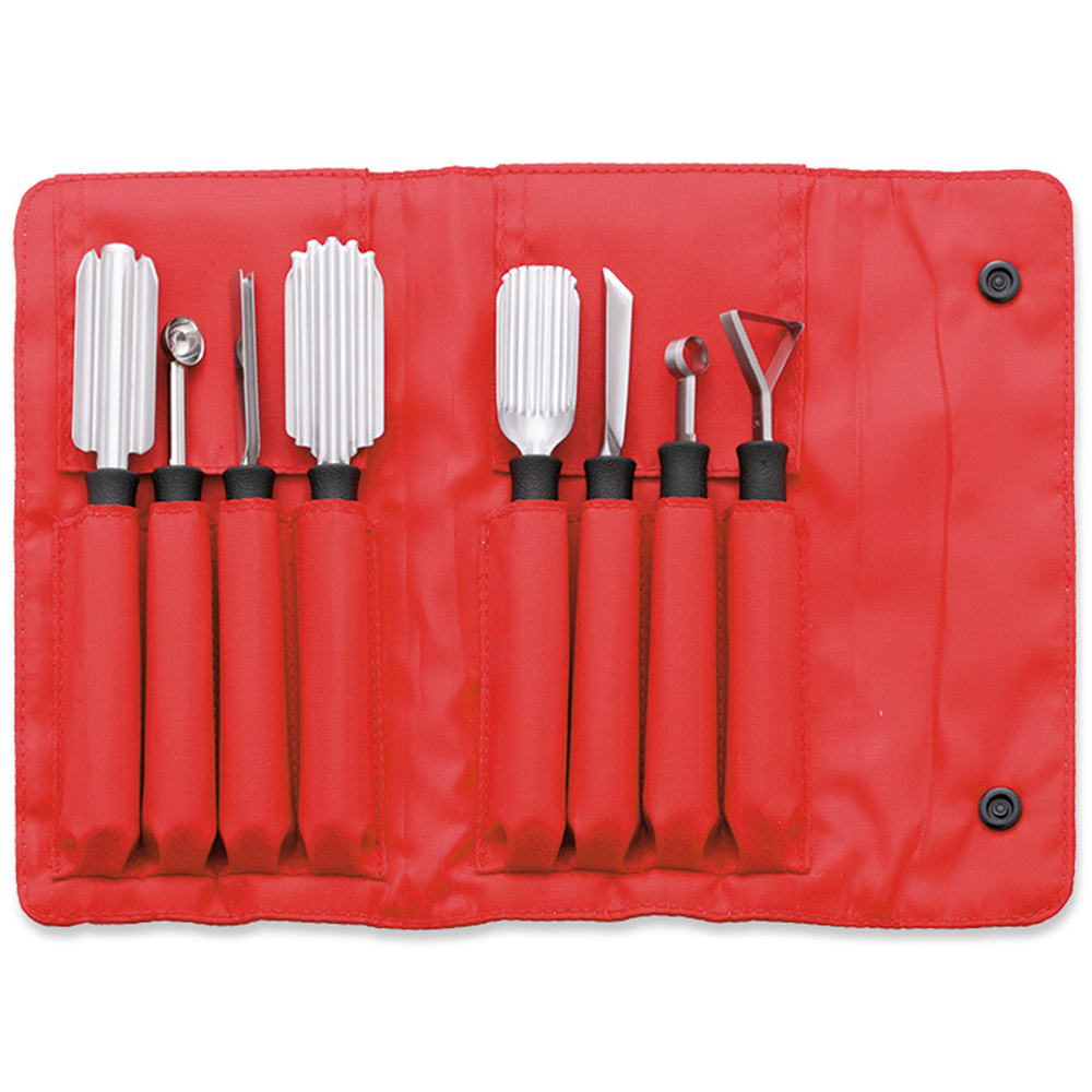 Louis Tellier 908310802 8 Piece Special Carving Tool Set w/ Nylon Roll Bag