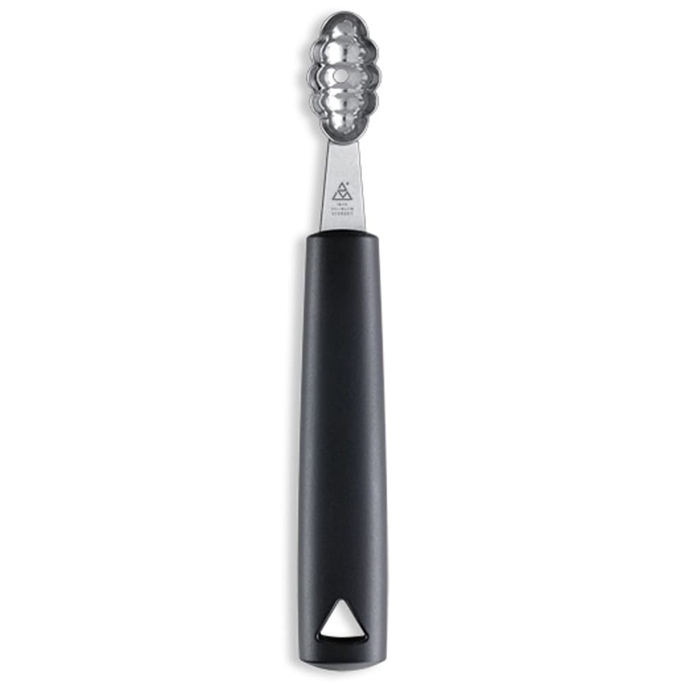 330-7201800 Waved Melon Baller - Stainless Steel w/ Black Plastic Handle