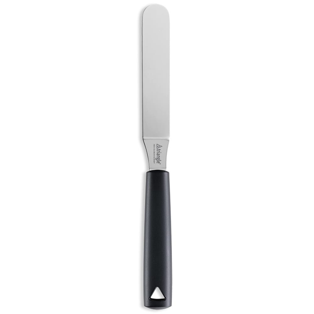 Louis Tellier 7251312 4 3/4" Offset Decorating & Icing Spatula w/ Stainless Steel Blade & Black Plastic Handle
