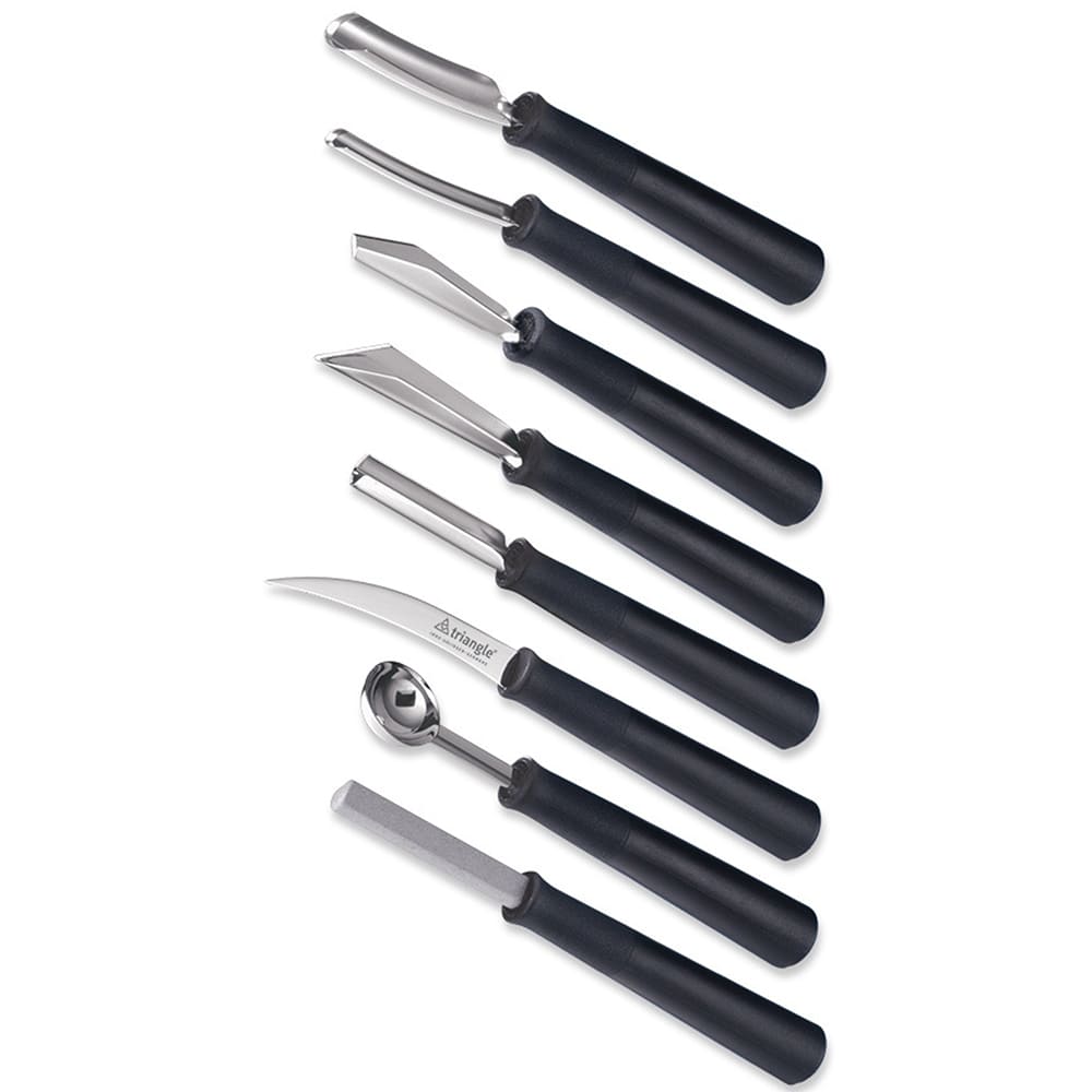 Louis Tellier 908180802 8 Piece Professional Carving Tool Set w/ Nylon Roll Bag