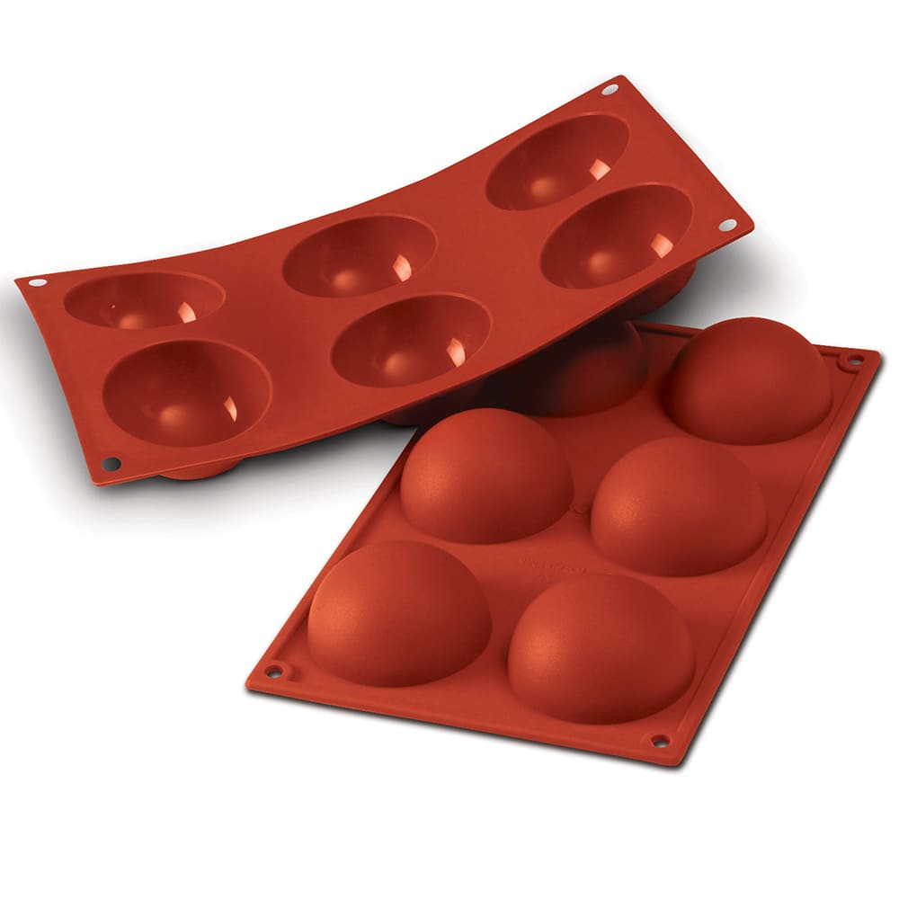 Louis Tellier SF002 Half Sphere Mold w/ 6 Sections - Silicone, Red