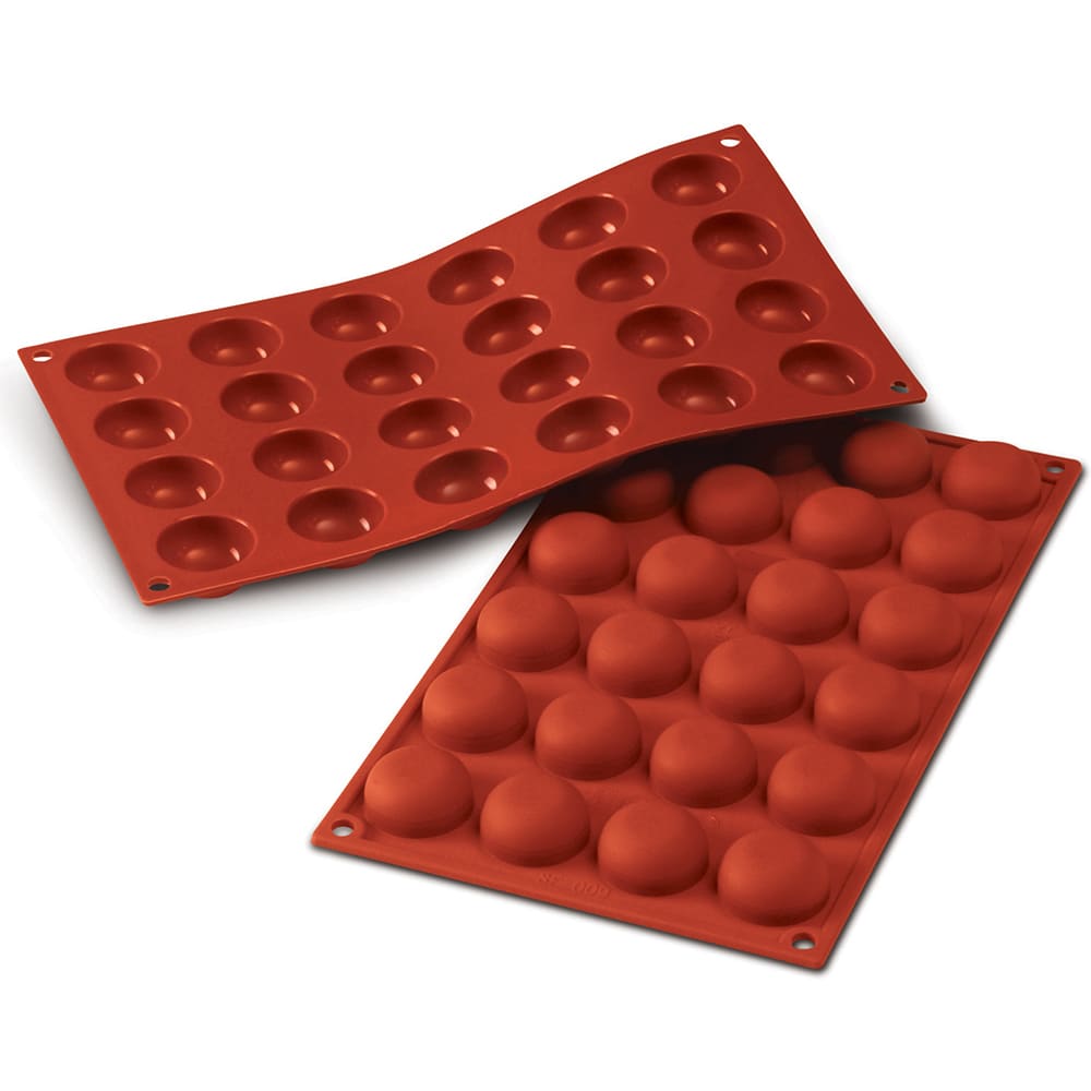 Louis Tellier SF009 Pomponette Mold w/ 24 Sections - Silicone, Red