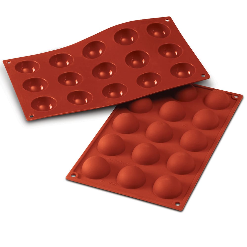 Louis Tellier SF006 Half Sphere Mold w/ 24 Sections - Silicone, Red