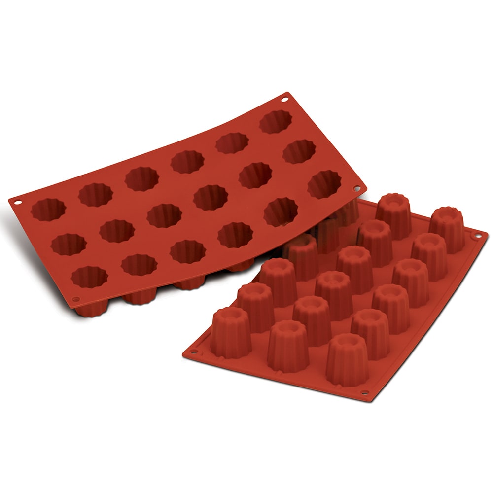 Louis Tellier SF033 Mini Bordelais Mold w/ 18 Sections - Silicone, Red