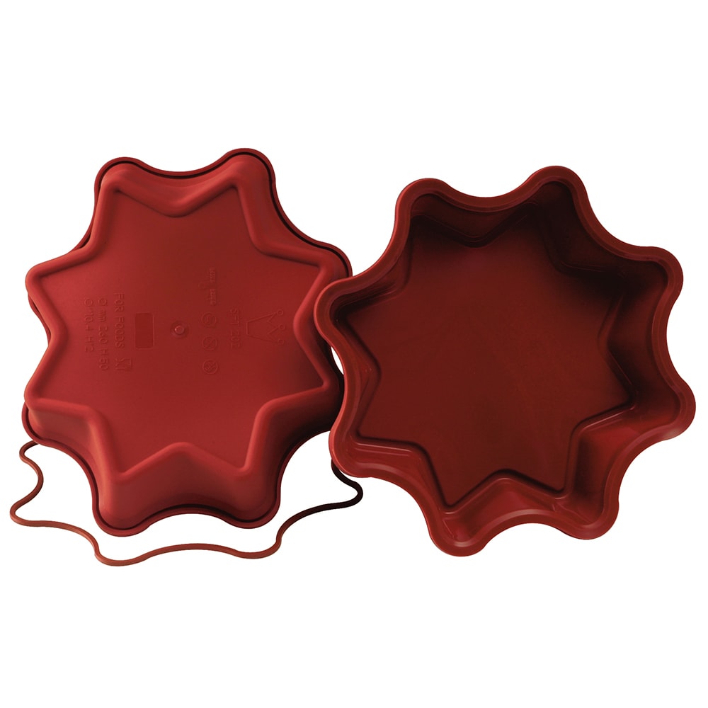 Louis Tellier SFT202 10 1/4" Big Star Mold - 2"H, Silicone, Red