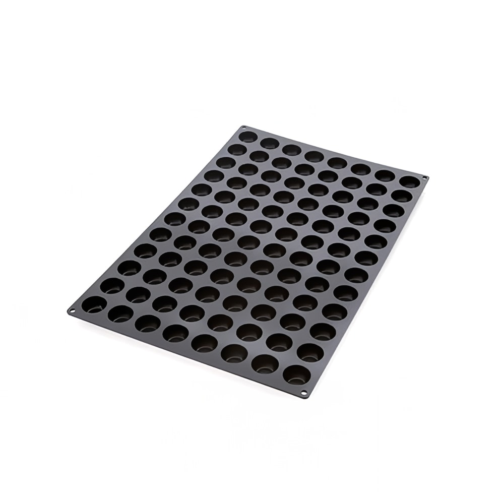 Louis Tellier SQ061 Pomponette Mold w/ 96 Sections - Silicone, Black