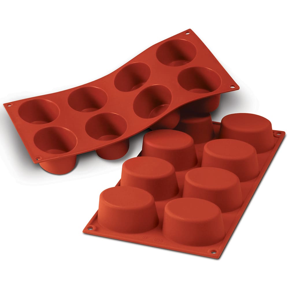Louis Tellier SF055 Oval Mold w/ 8 Sections - Silicone, Red