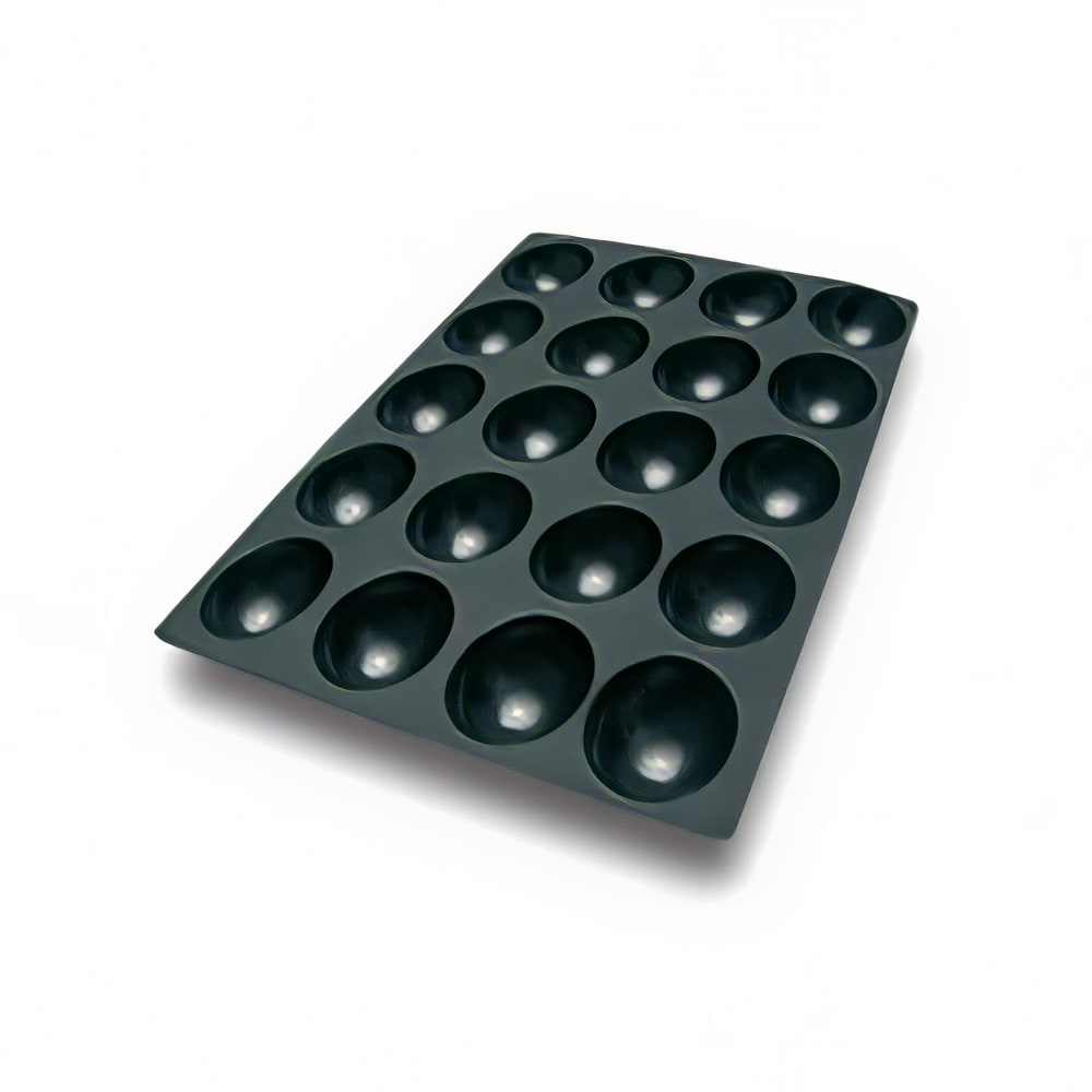 Louis Tellier SQ064 Half Sphere Mold w/ 20 Sections - Silicone, Black