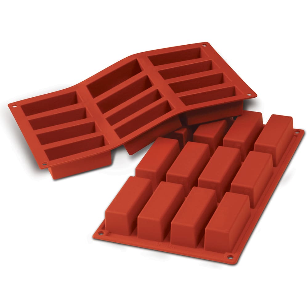 Louis Tellier SF026 Cake Mold w/ 12 Sections - Silicone, Red