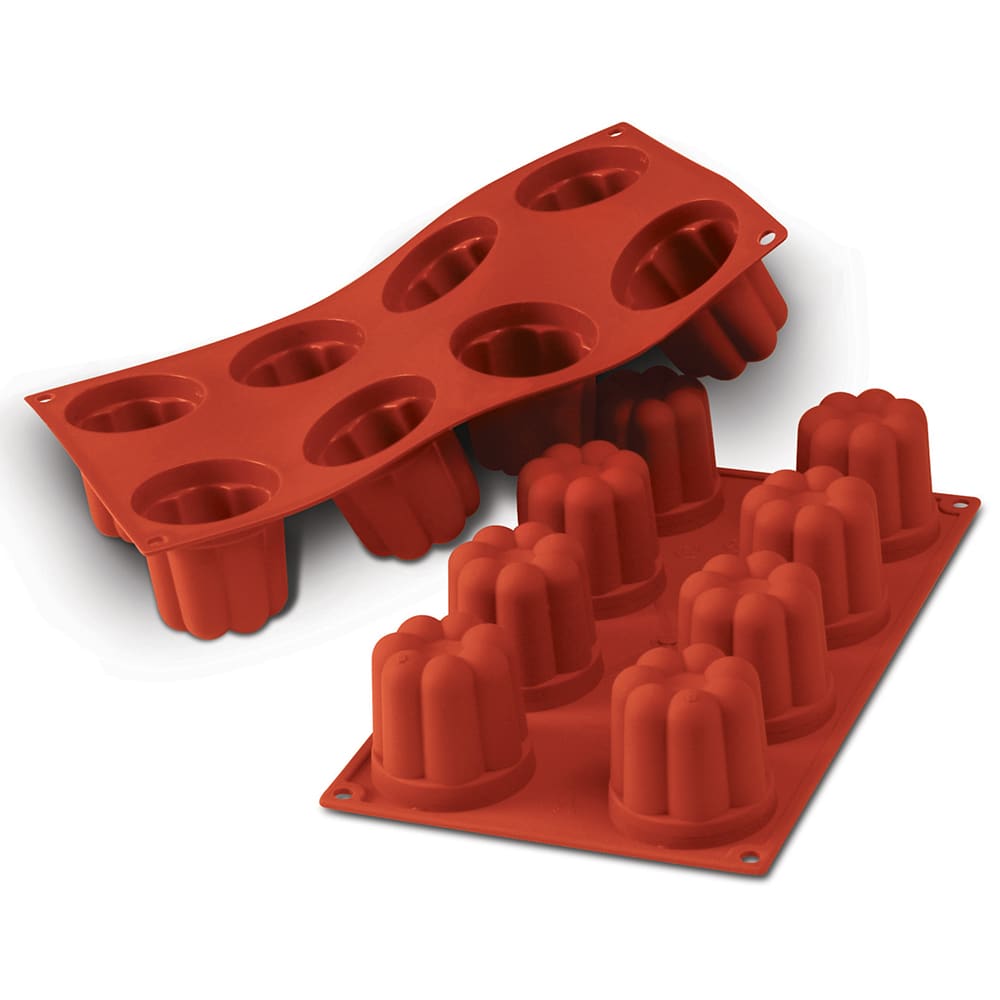 Louis Tellier SF051 Bavarese Mold w/ 8 Sections - Silicone, Red