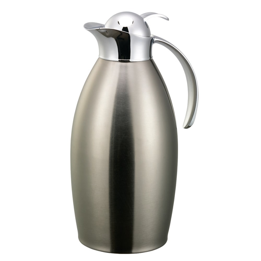 482-981C15BSPB 1 1/2 liter Carafe w/ Push Button Lid - Stainless Liner, Brushed Stainless