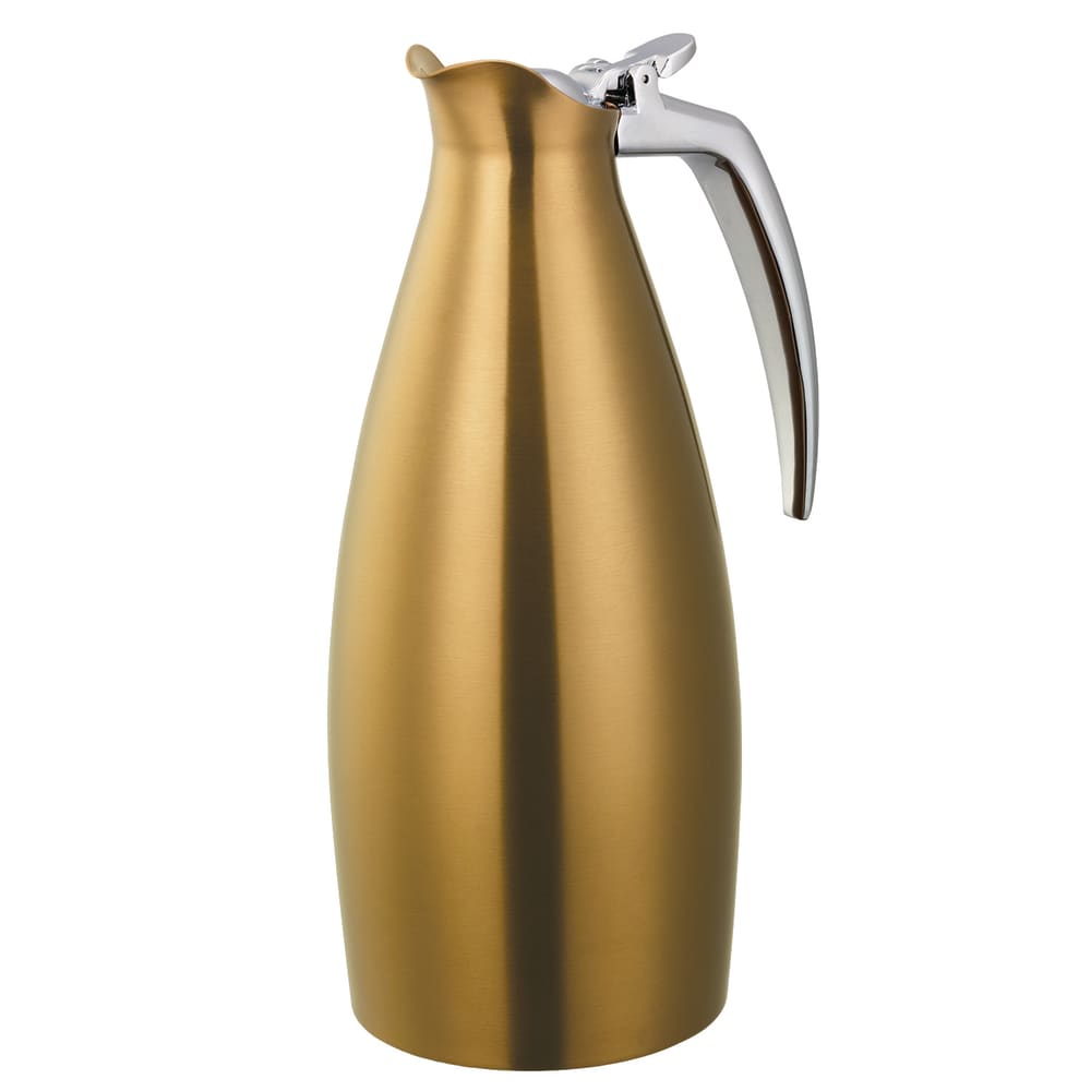 482-ALTU10BSVG 1 liter Altus Beverage Server w/ Push Button Lid - Stainless Liner, Brushed Vintag...