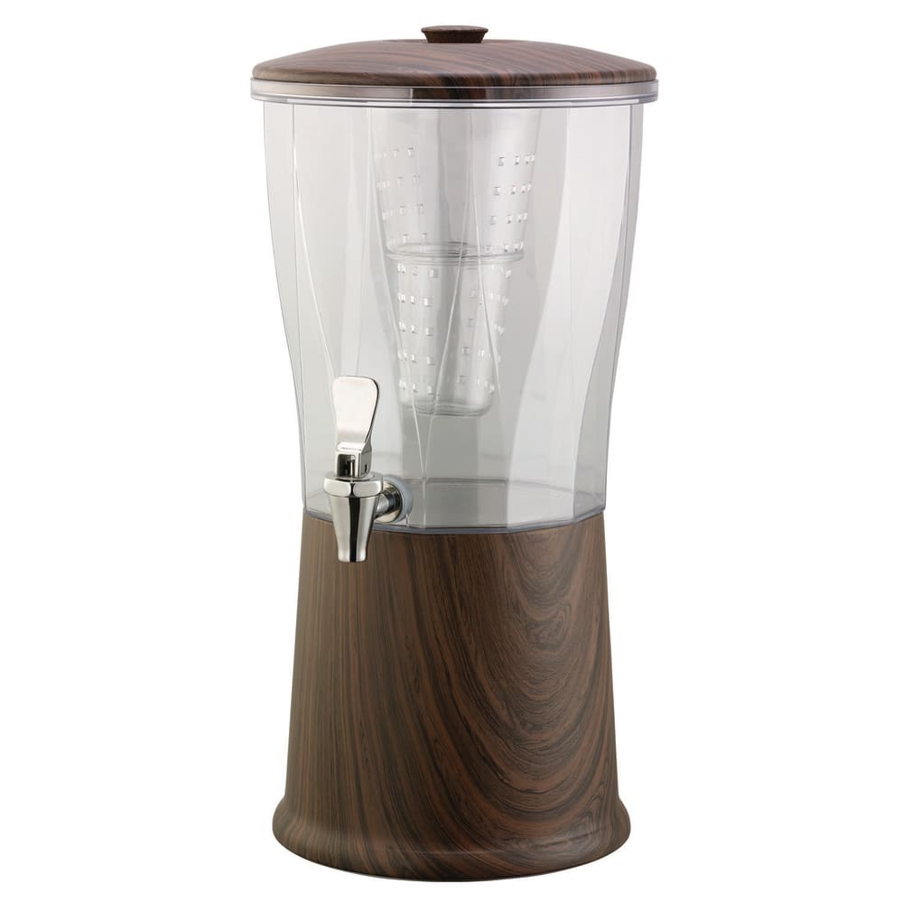 482-CBDRT3DWSS 3 gal Beverage Dispenser w/ Infuser - Plastic Container, Dark Wood Base