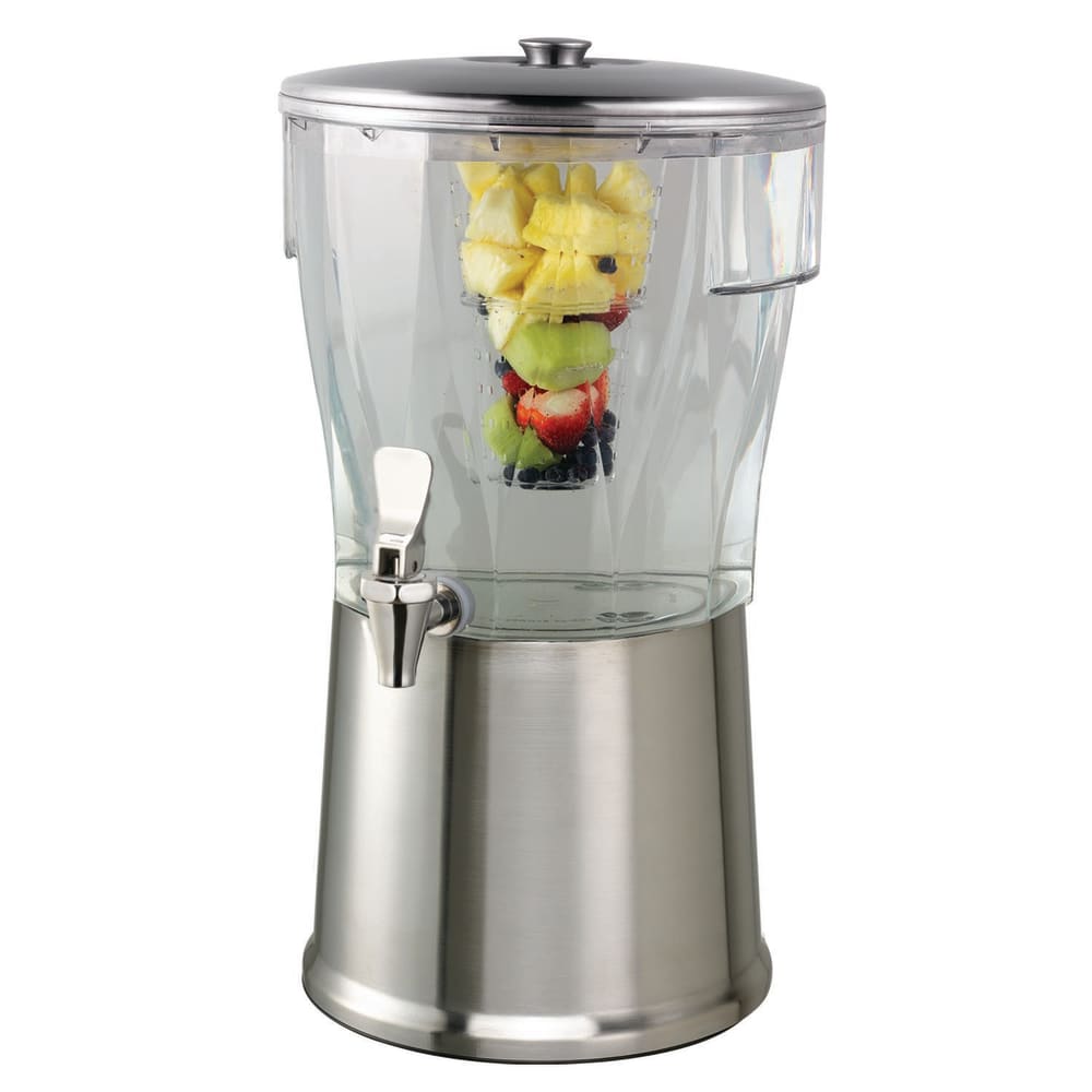 482-CBDRT5BSSS 5 gal Beverage Dispenser w/ Infuser - Plastic Container, Stainless Base