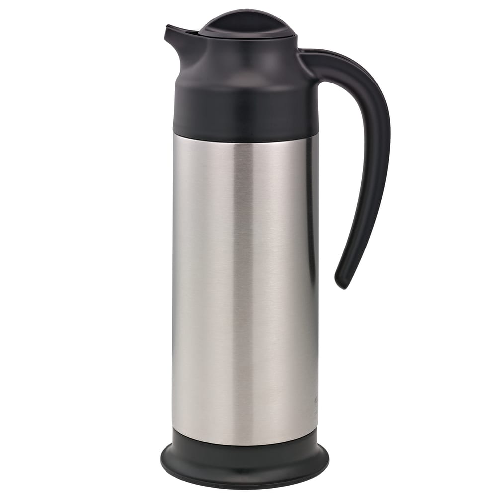 Service Ideas SSN100 33 4/5 oz Vacuum Carafe w/ 6 hr Retention & Screwon Lid, Stainless