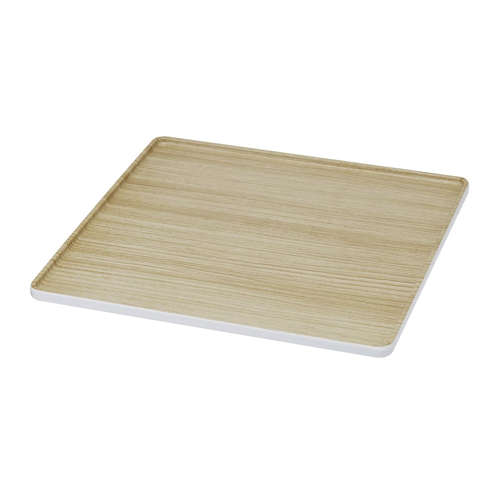 Cal-Mil 22310-91 10" Square Lid for 22309-15 Bento Box - Melamine, Natural Wood