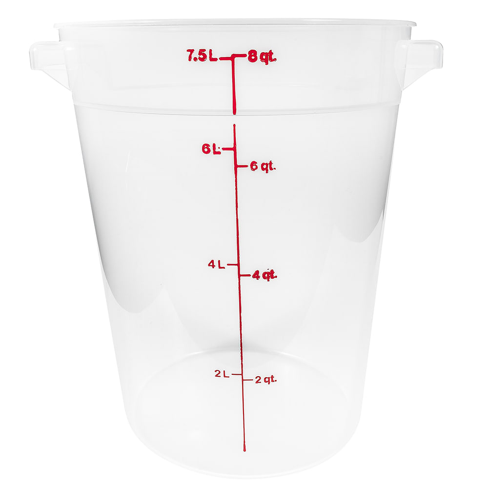 144-RFS8PP190 8 qt Round Storage Container - Translucent