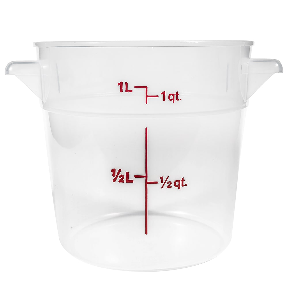 144-RFS1PP190 1 qt Round Storage Container - Translucent