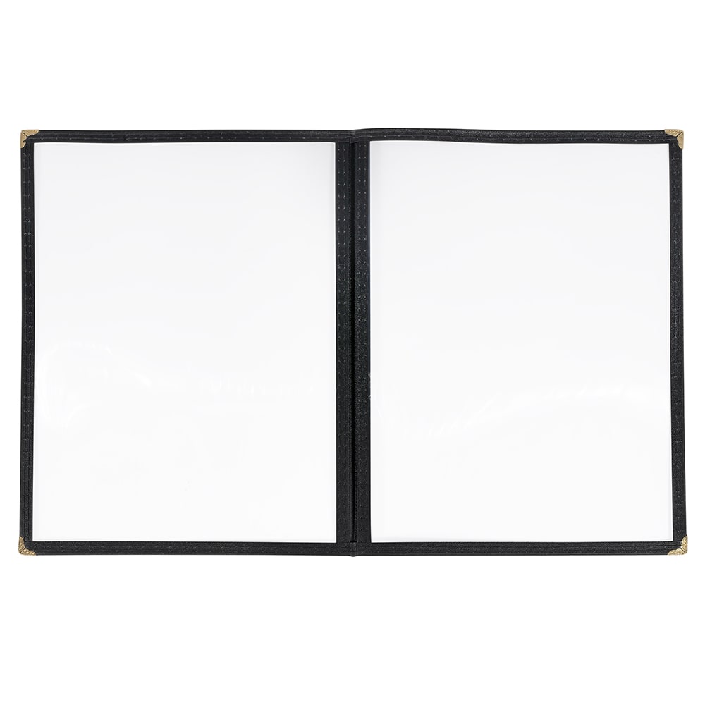 080-PMCD9K Double Fold Menu Cover, 9 1/2 x 12", Black
