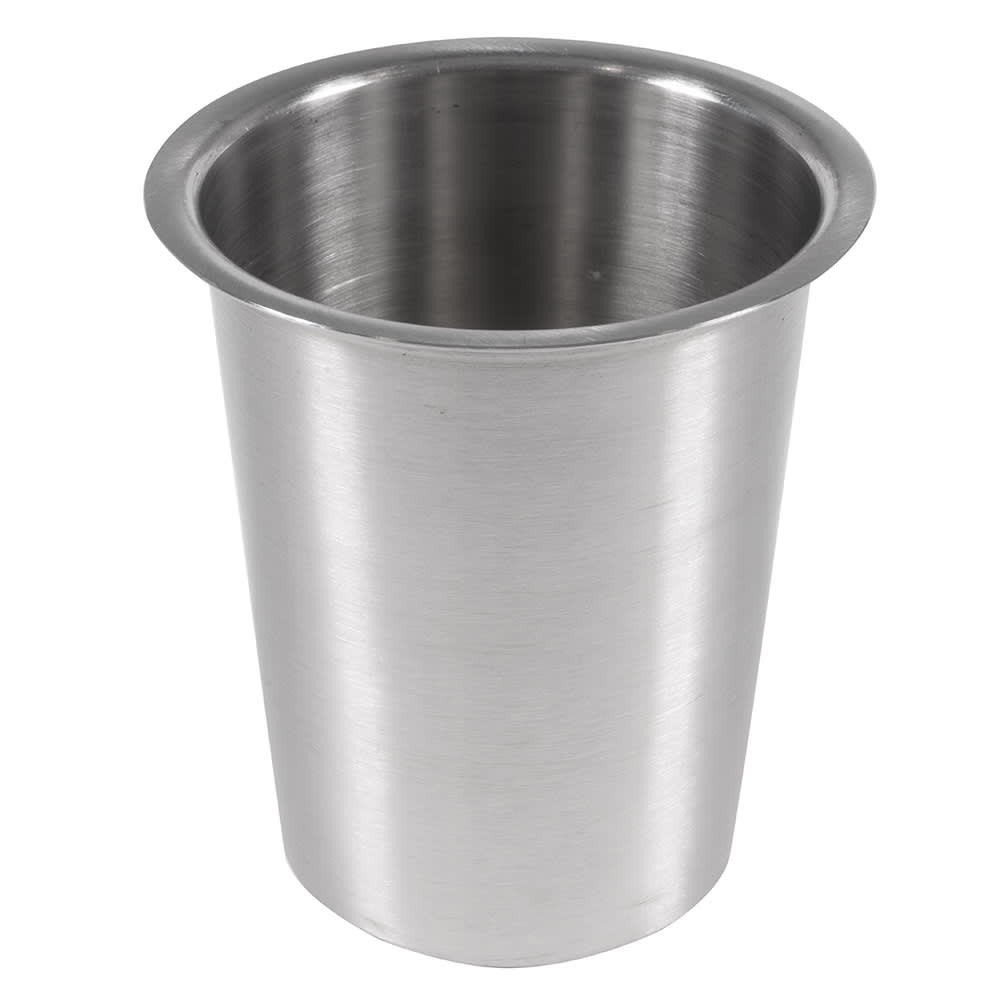 158-80113S 3 3/4" Round Flatware Cylinder - 5 1/2"H, Solid, Stainless Steel