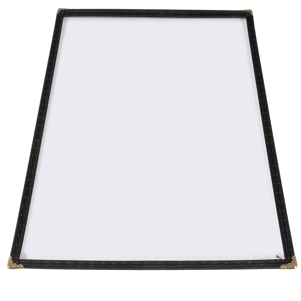 080-PMC14K Single Menu Cover, 8 1/2 x 14", Black